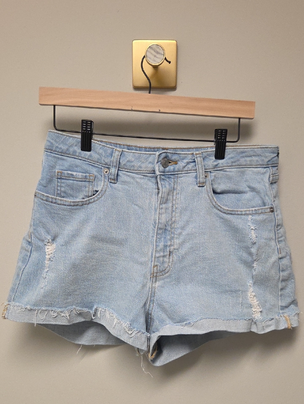 Wild Fable Super High Rise Rolled Cuff Denim Shorts, Women's 8